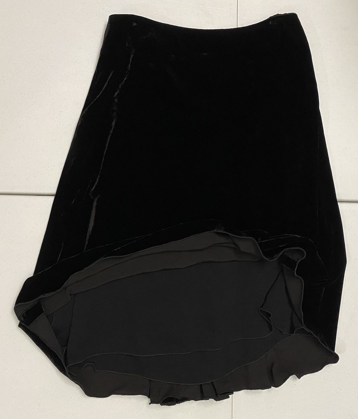 Max Mara Max Mara Black Velvet Silk Blend A-Line Skirt 16 US VGC Size 38" / US 16 / IT 52 - 5 Thumbnail