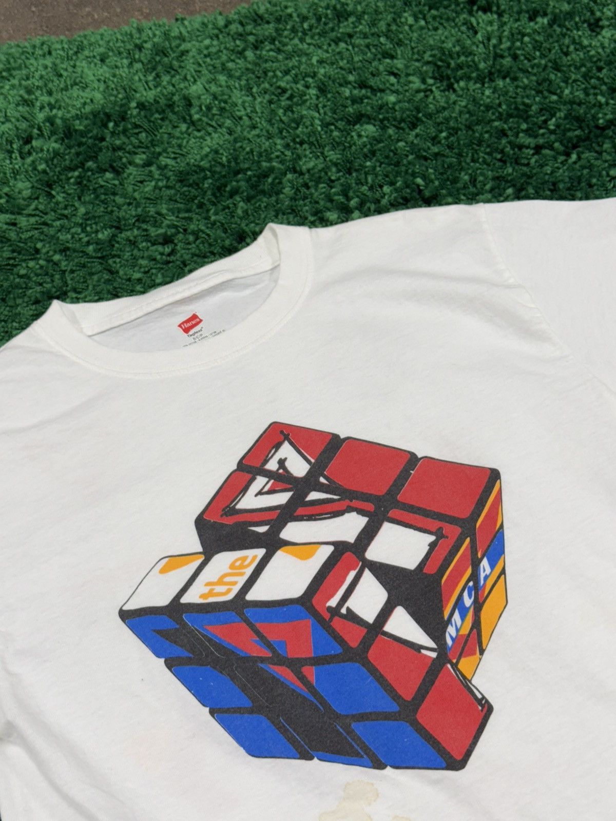 Hanes × Vintage Vintage Rubiks Cube Rubik YMCA Tee White Small Tagless Size US S / EU 44-46 / 1 - 3 Thumbnail