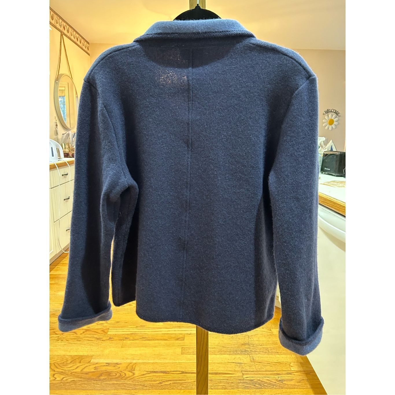 Other Alfred Dunner Women’s Jacket 100% Wool 2 Tone Blue Collared Size L / US 10 / IT 46 - 7 Thumbnail