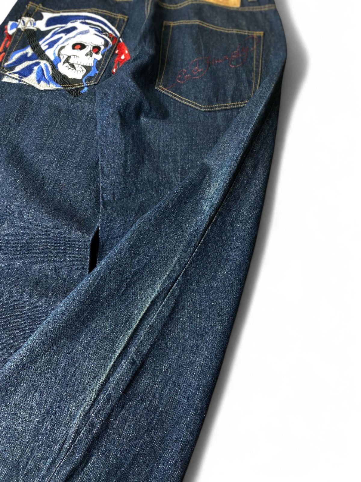 Ed Hardy 🚨CYBER WEEK🚨 Don Ed Hardy embroidery baggy denim pants Size US 40 / EU 56 - 10 Thumbnail