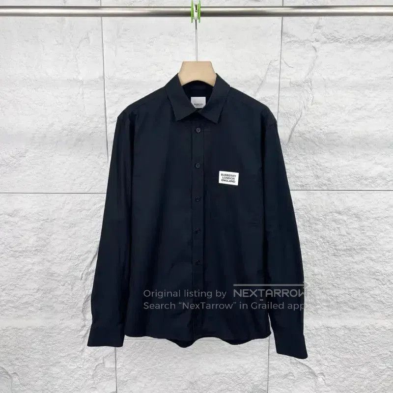 Burberry Burberry Black Cotton Long Sleeve Shirt. Size US S / EU 44-46 / 1 - 1 Thumbnail