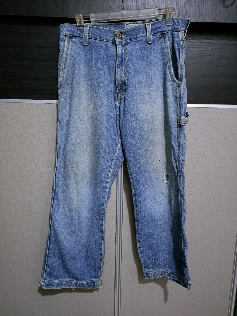 image of Distressed Denim x Levis Vintage Levi's Silvertab Carpenter Baggy Jeans in Denim, Men's (Size 33)