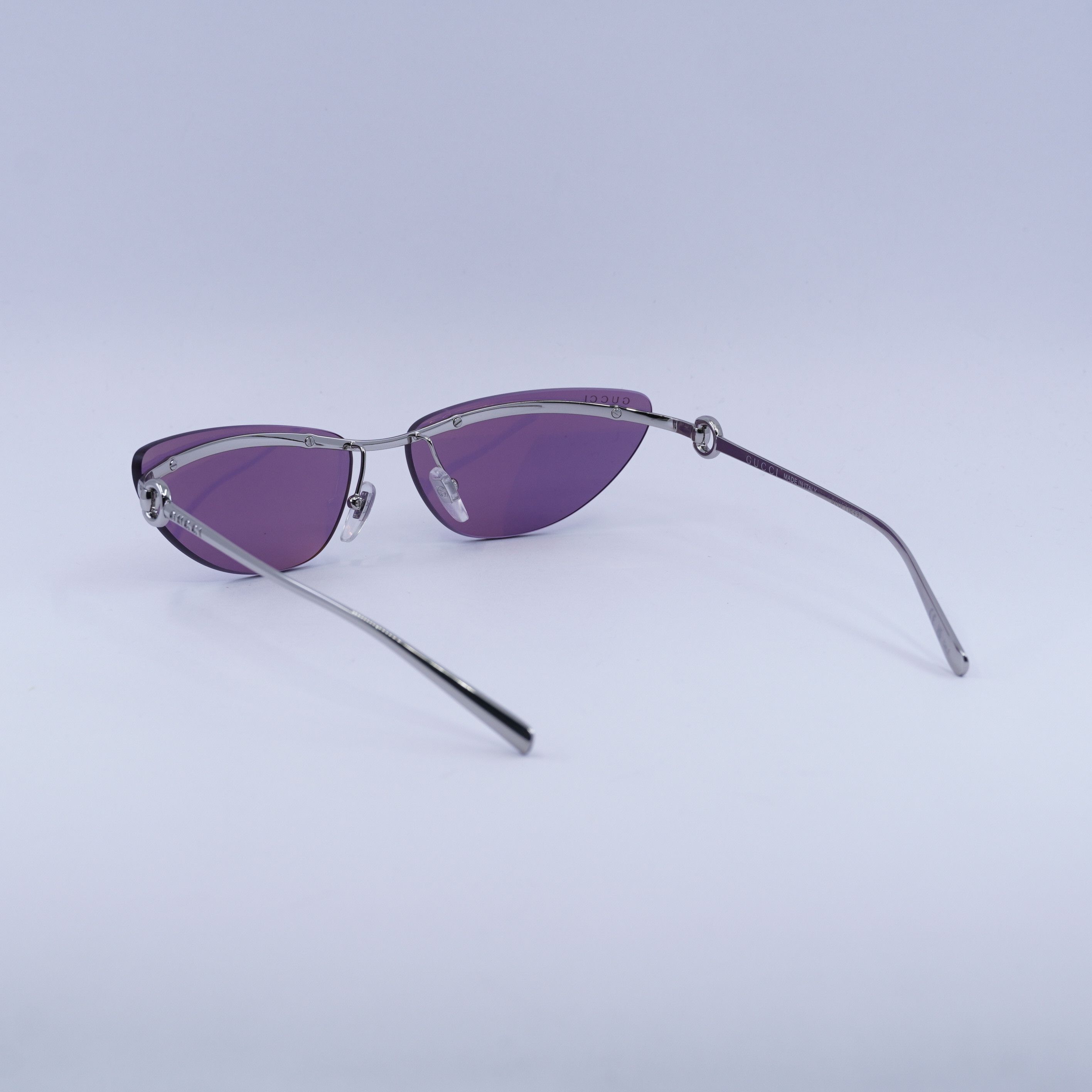 Gucci 🕶️ New Gucci GG1701S 003 Silver/Violet Sunglasses Size ONE SIZE - 6 Thumbnail