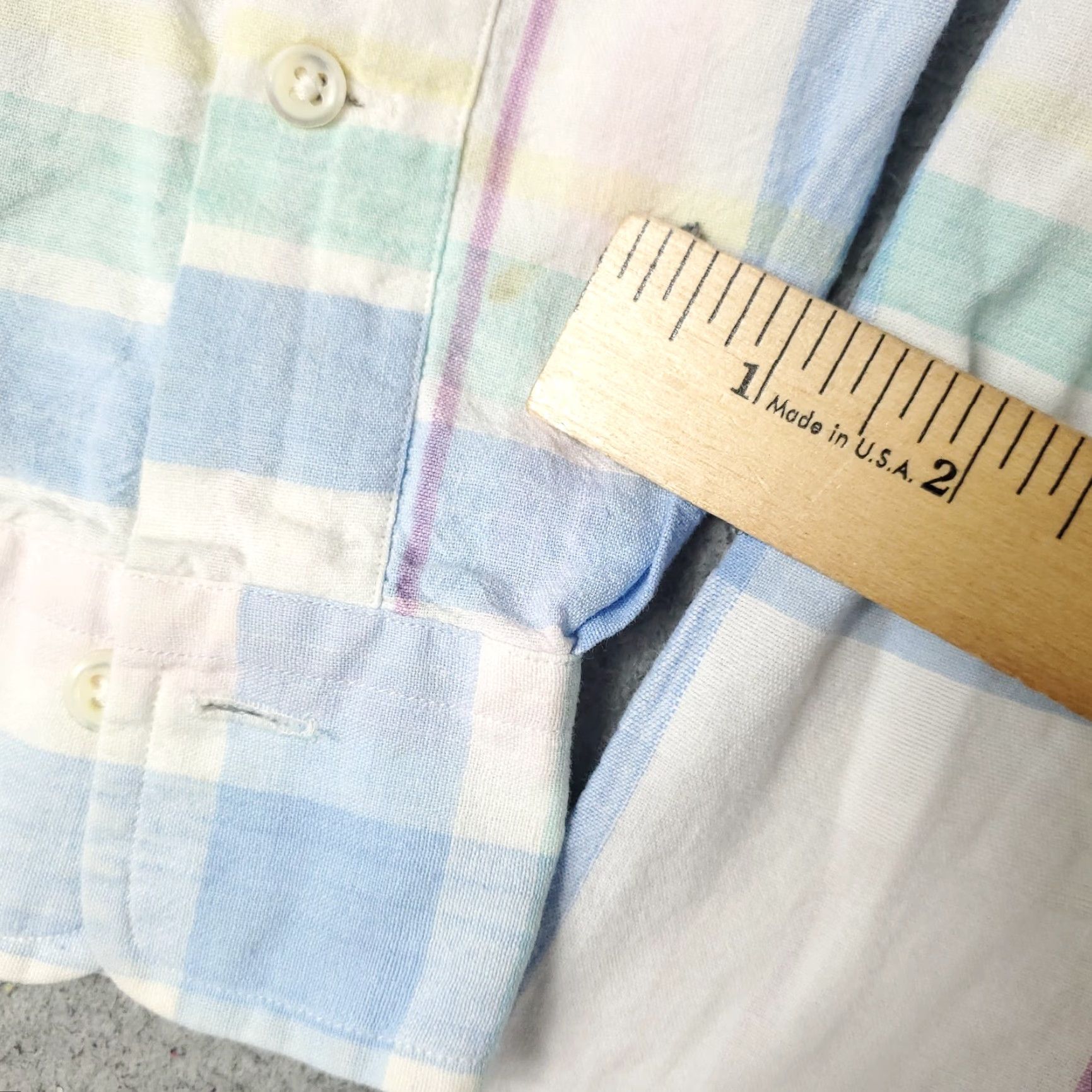 Ralph Lauren VINTAGE Ralph Lauren Shirt Men XL Blue Plaid Button-Up Pony Logo 90s CPO/Workwear Style, Regular Fit Size US XL / EU 56 / 4 - 4 Thumbnail