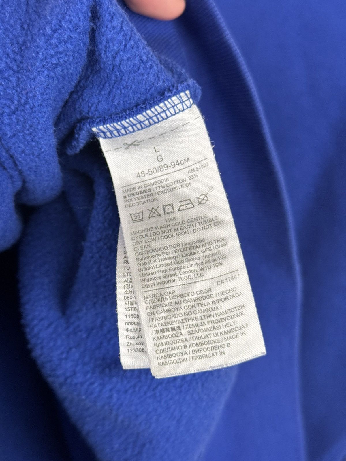 Gap Gap T shirt Blue L Hoodie Full Zip Casual Streetwear Size US L / EU 52-54 / 3 - 14 Thumbnail