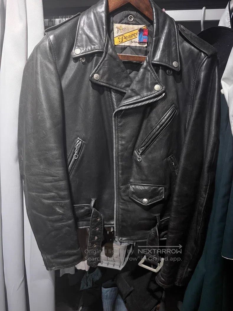 Schott Schott Castrated cowhide cable-stayed motorcycle leather j Size US XXS / EU 40 - 1 Thumbnail