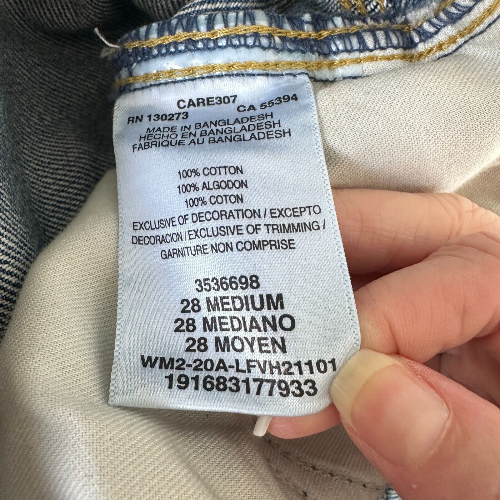 Lee NWT Lee Medium Blue High Rise Stovepipe Distressed Jeans 28 Size 28" / US 6 / IT 42 - 10 Thumbnail