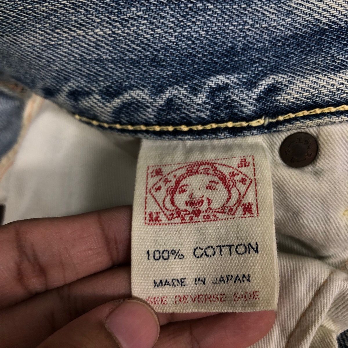 Evisu VINTAGE EVISU MADE IN JAPAN DISTRESSED DENIM JEANS RED LINE Size US 30 / EU 46 - 20 Thumbnail