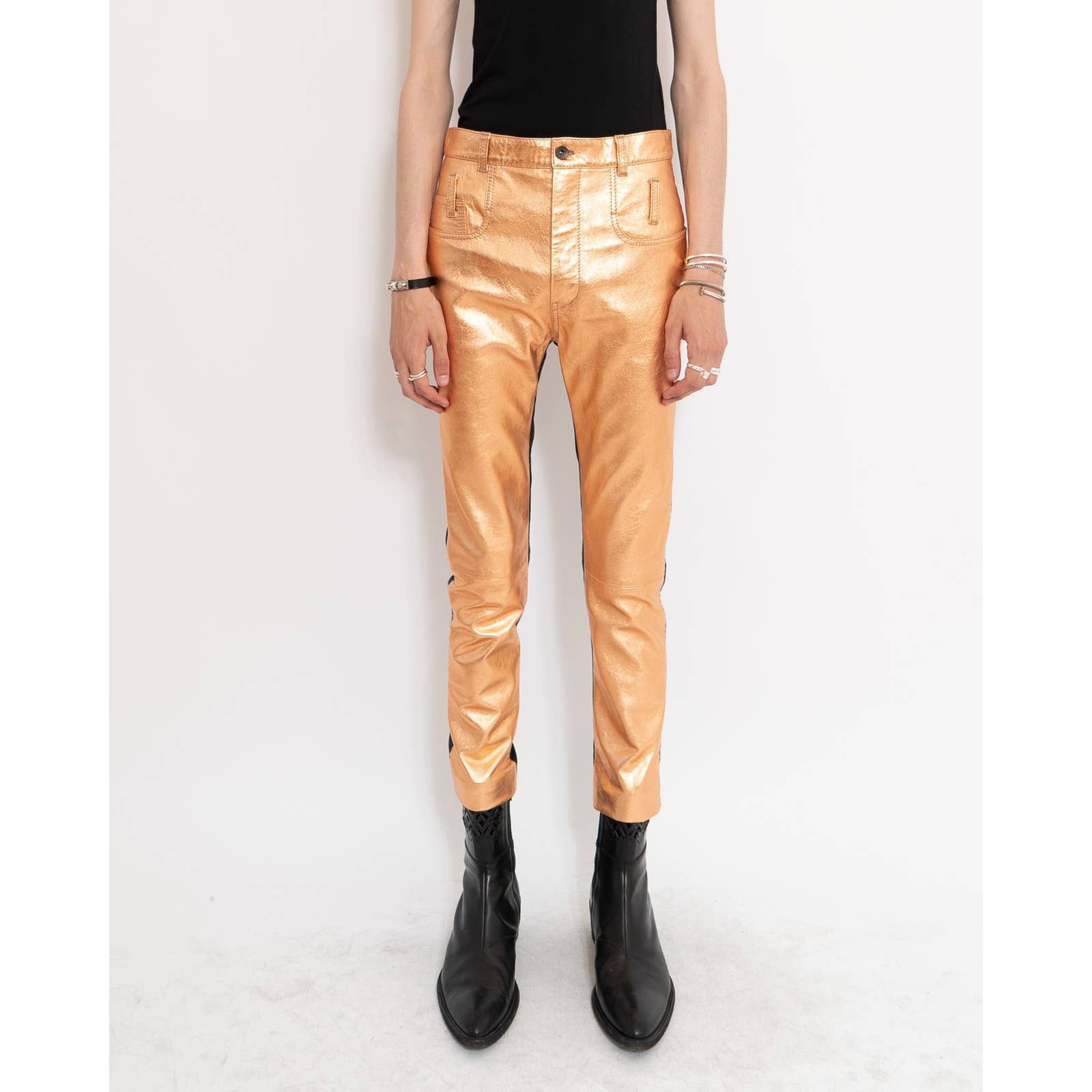 SS17 Kills Rose Leather Trousers Sample