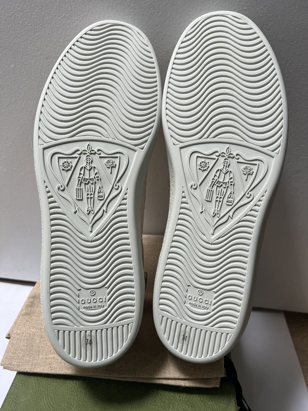 Gucci GUCCI Calfskin GG Tennis Embossed Mens Ace Size US 14 / EU 47 - 2 Thumbnail