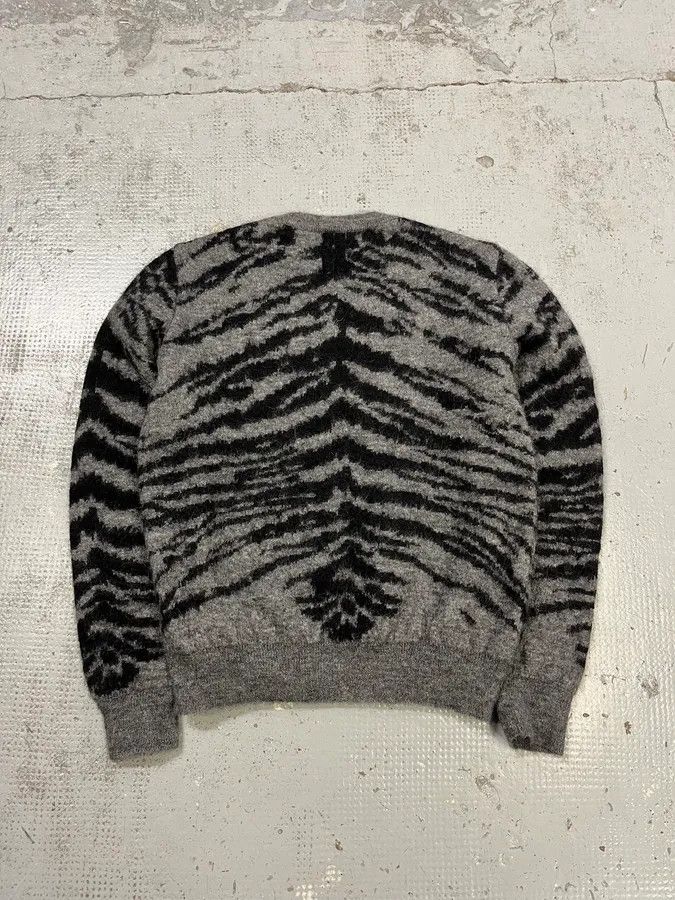 Saint Laurent Paris AW2014 Saint Laurent Tiger Stripes Grey Mohair Sweater Size US S / EU 44-46 / 1 - 7 Thumbnail