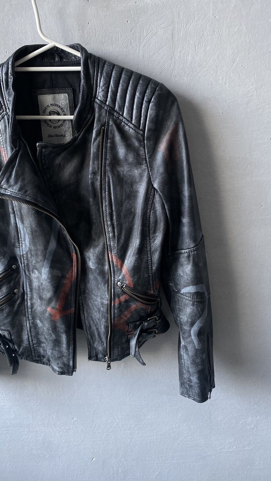 Other Blue Monkey Woman’s leather biker jacket size S Size S / US 4 / IT 40 - 2 Thumbnail