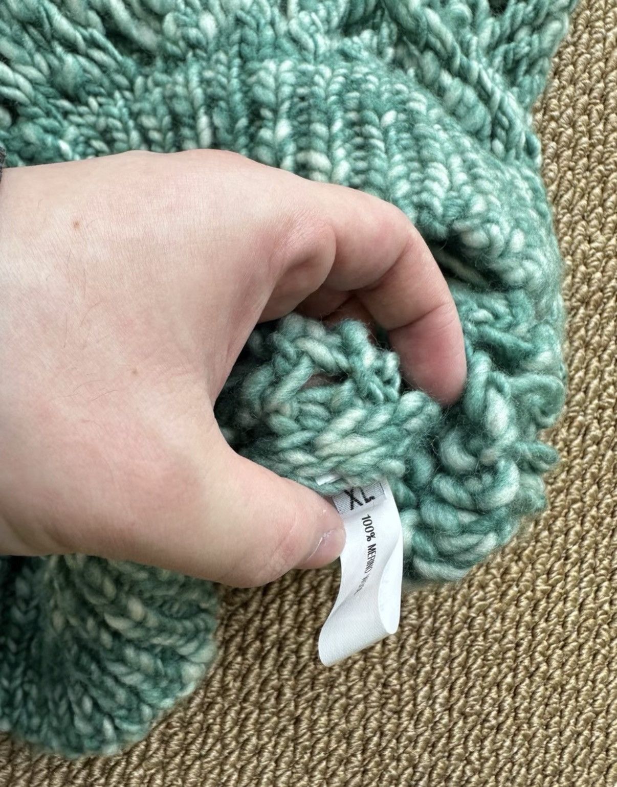 Namacheko Namacheko Green Marled Chunky Knit Sleeveless Vest K23 Size XL / US 12-14 / IT 48-50 - 6 Thumbnail