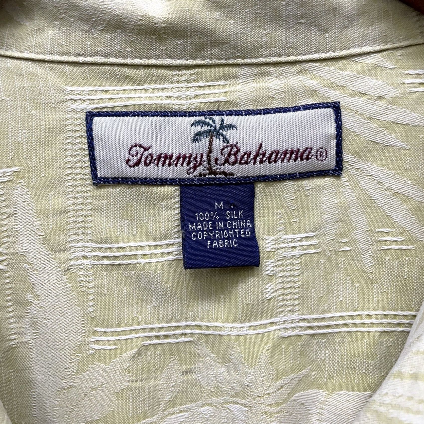 Tommy Bahama Tommy Bahama Silk Hawaiian Shirt Mens M Yellow Button-Up Short Sleeve 100% Silk Hawaii Size US M / EU 48-50 / 2 - 4 Thumbnail