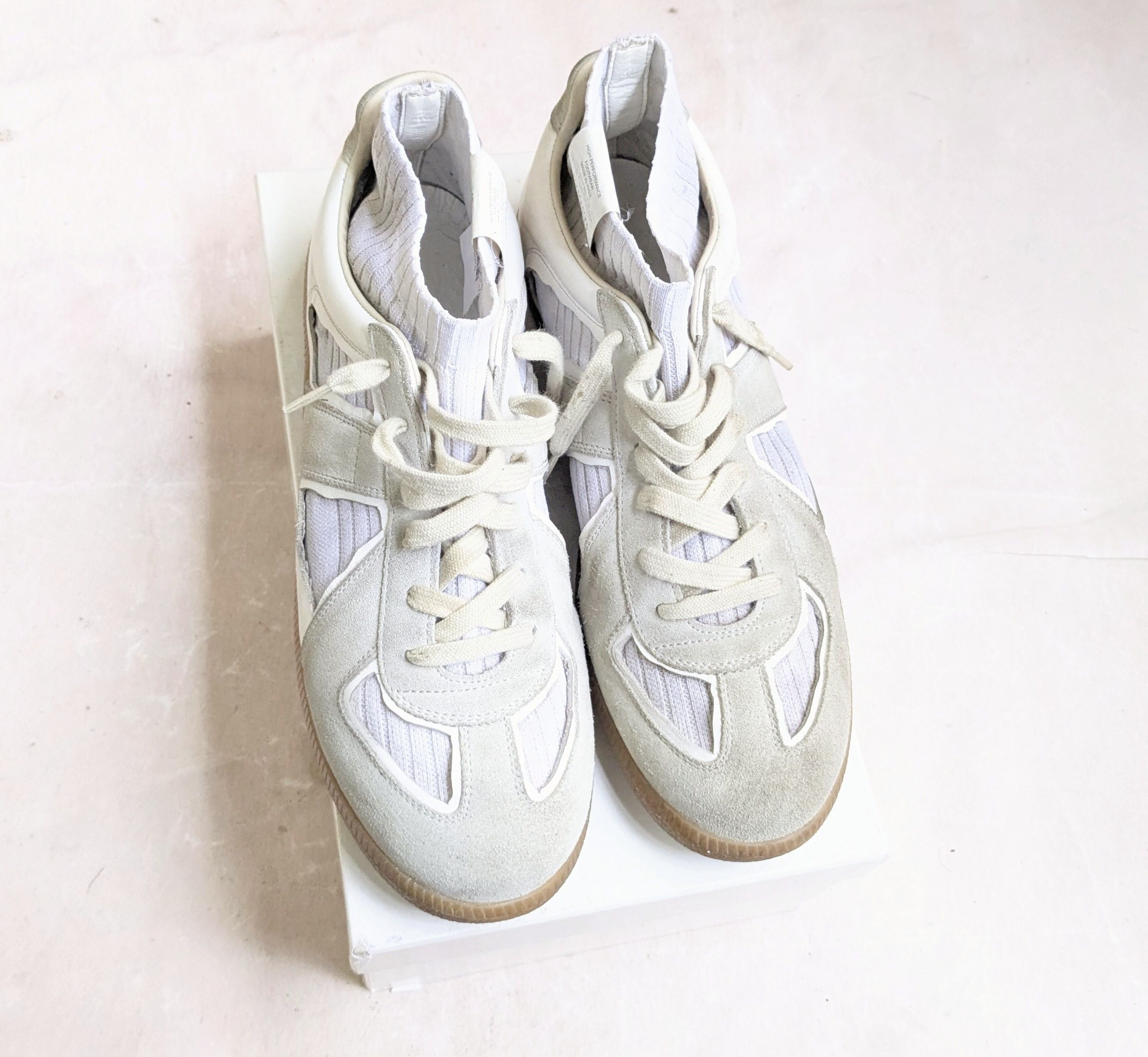 Maison Margiela Maison Margiela GAT Replica White Gray Sock 13 46 Size US 13 / EU 46 - 2 Thumbnail