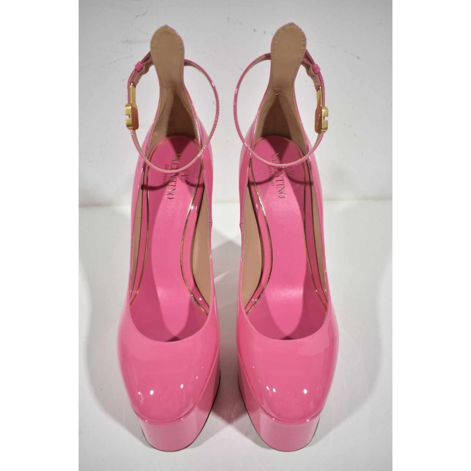 Valentino Rockstud Tan-go Leather Ankle Strap Platform Heel Pump 40 Size US 10 / IT 40 - 8 Thumbnail