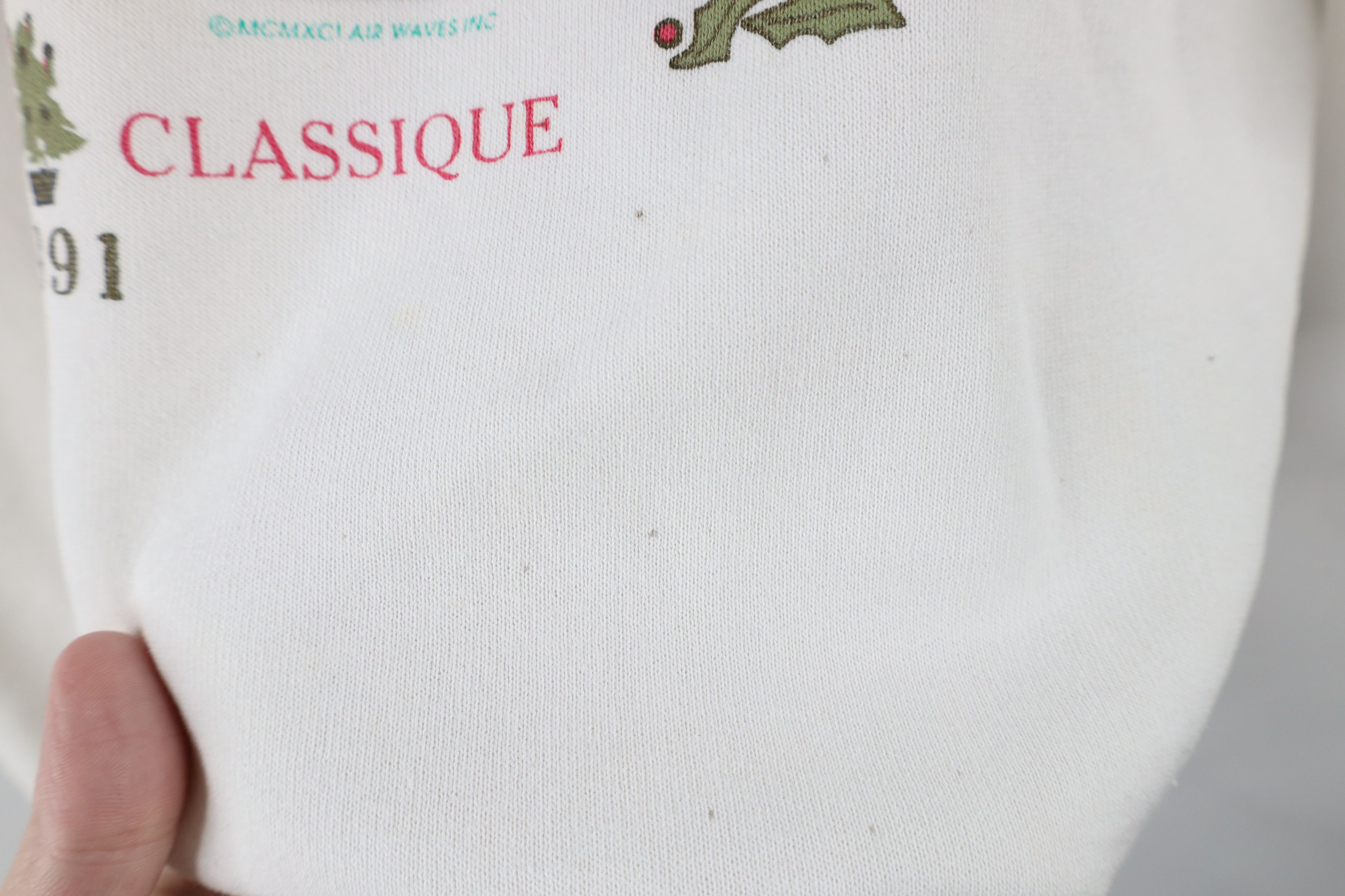 Vintage Vintage 90s Christmas Joyeux Noel Crewneck Sweatshirt USA Size L / US 10 / IT 46 - 7 Thumbnail