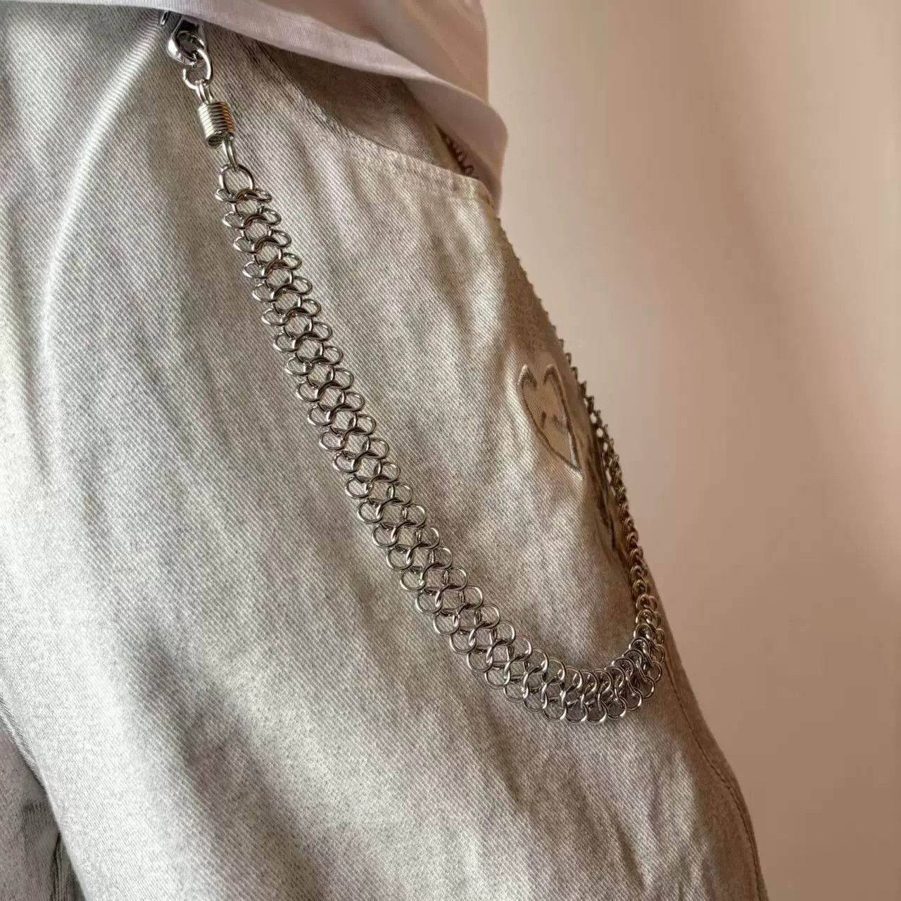 Vintage Retro hip-hop punk style jeans waist chain Size ONE SIZE - 3 Thumbnail