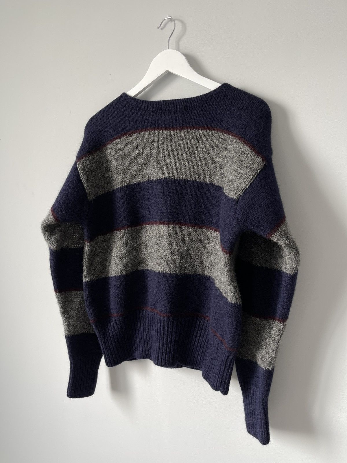 Polo Ralph Lauren 90's Polo Ralph Lauren Striped Cable Knitted Wool Sweater Size US M / EU 48-50 / 2 - 9 Thumbnail