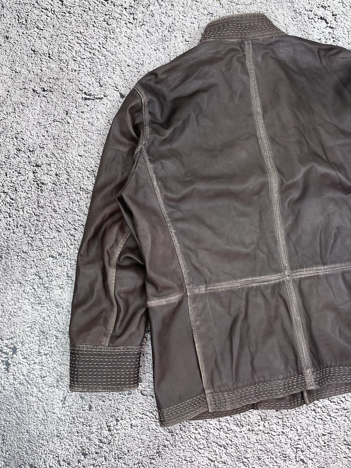 Ermanno Scervino Vintage Ermanno Scervino Leather Unisex Jacket Coat Luxury Size US L / EU 52-54 / 3 - 12 Thumbnail
