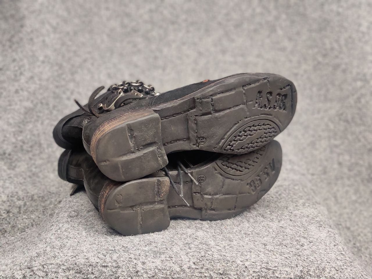 A.S.98 A.S.98 Vintage Black Suede Avant garde Mid Calf Combat Boots Size US 6 / IT 36 - 16 Thumbnail