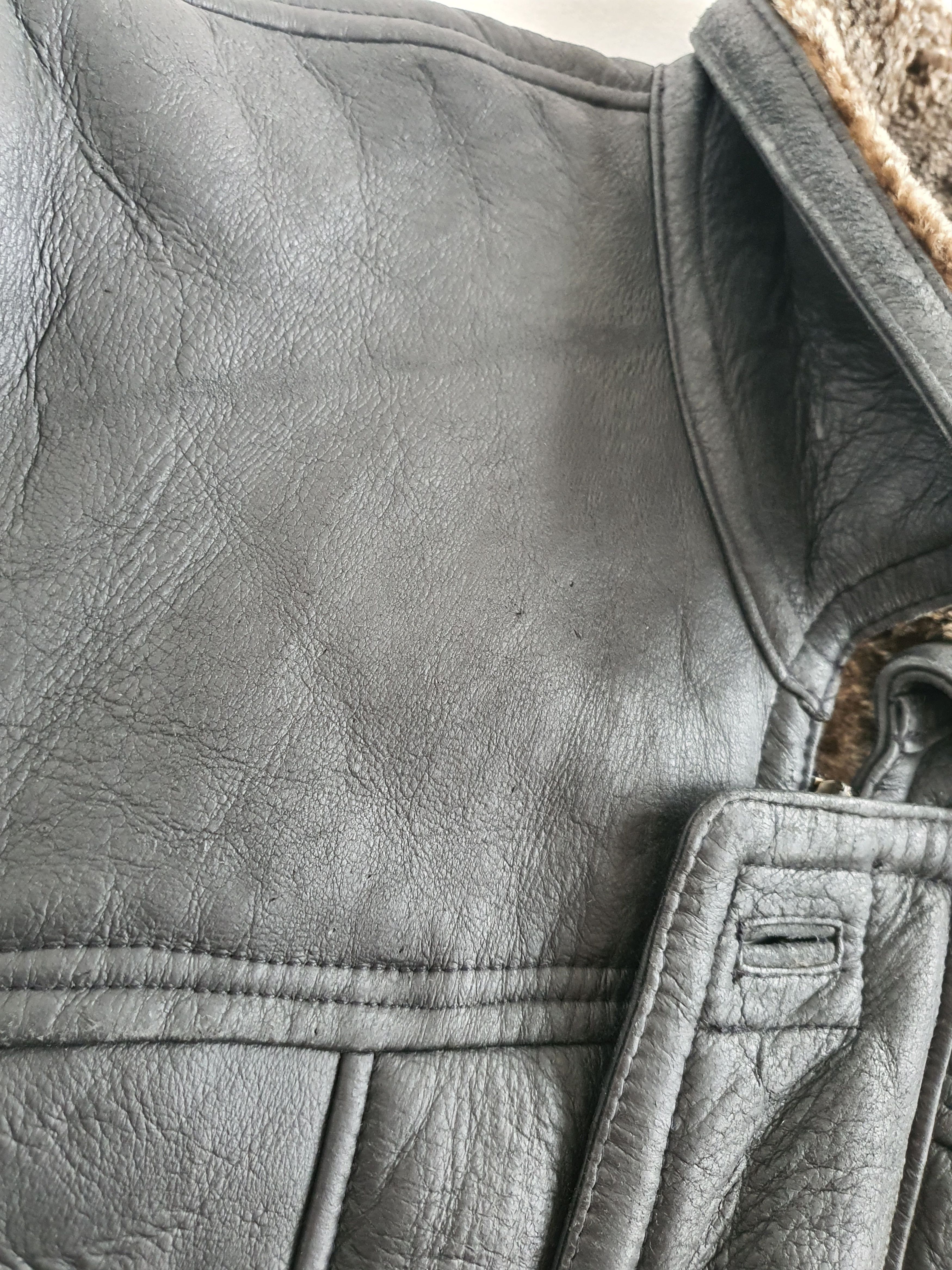 Genuine Leather Heavy Lined Shearling Leather Jacket 3/4 Car Coat - Sz EU 56 Size US XL / EU 56 / 4 - 10 Thumbnail