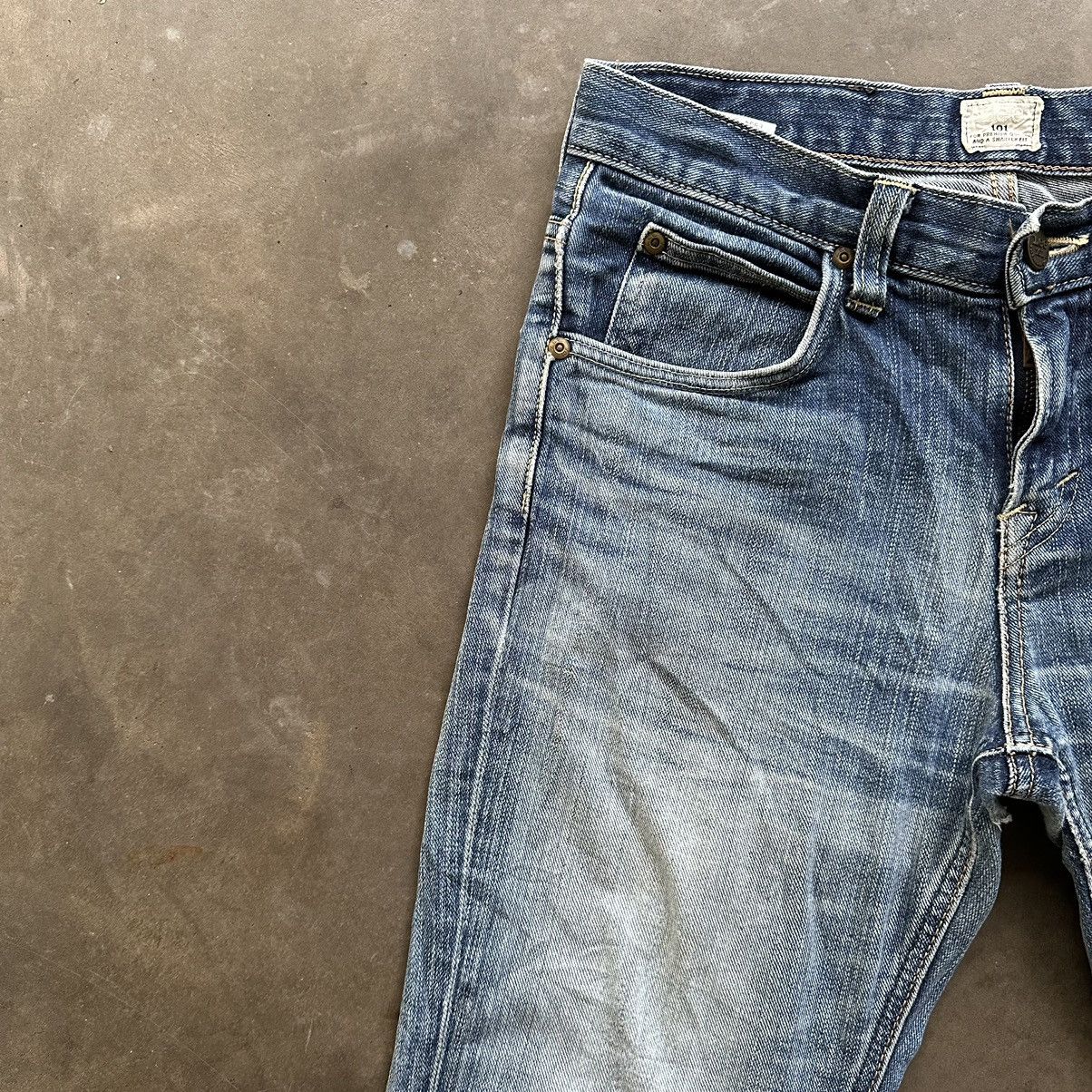Japanese Brand W29 🔥 Vintage Lee Faded Distressed Denim Jean Pant Size US 29 - 4 Thumbnail