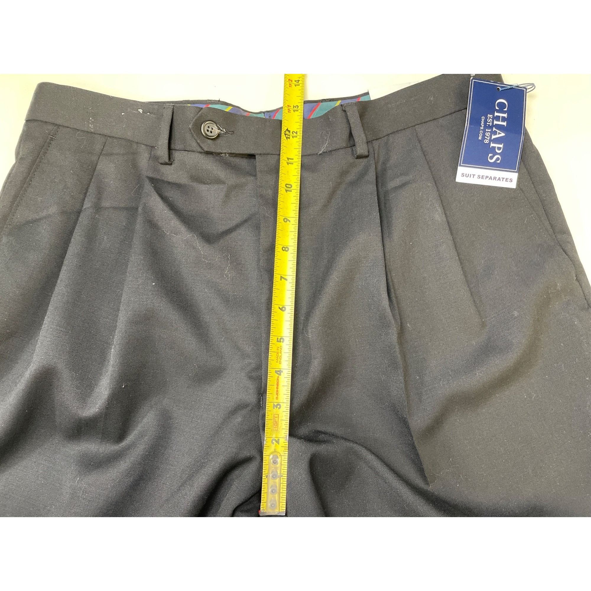 Chaps Chaps Men's Black Pleated Dress Pants Size 34 x 32 SKU 5992 Size US 34 / EU 50 - 7 Thumbnail