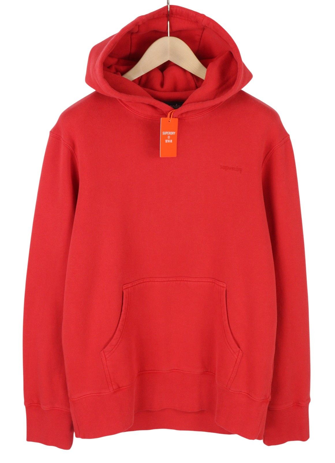 Superdry VINTAGE WASHED M Red Logo Kangaroo Hoodie 87132 Size US M / EU 48-50 / 2 - 1 Thumbnail