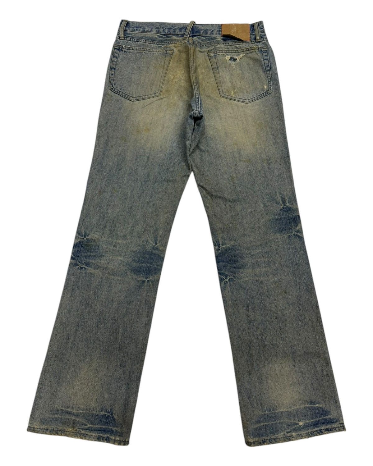 Hysteric Glamour × If Six Was Nine × Le Grande Bleu (L.G.B.) BAGGY JEANS COMME CA COMMUNE PATCHWORK RIPPED DENIM JEANS Size US 32 / EU 48 - 2 Thumbnail