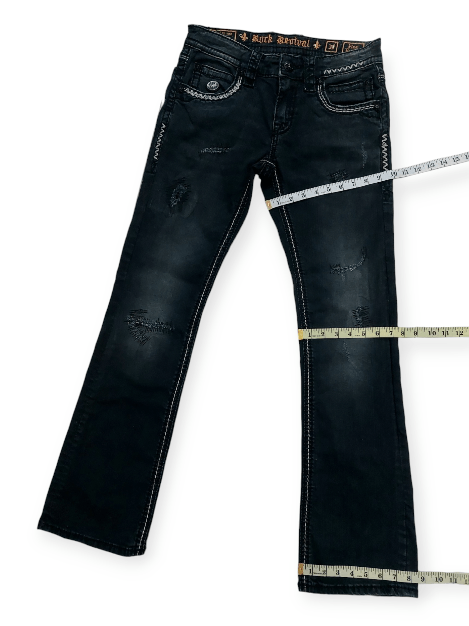 Rock Revival Flare💥 Vintage Punk Rock Revival Jeans Size US 30 / EU 46 - 22 Thumbnail