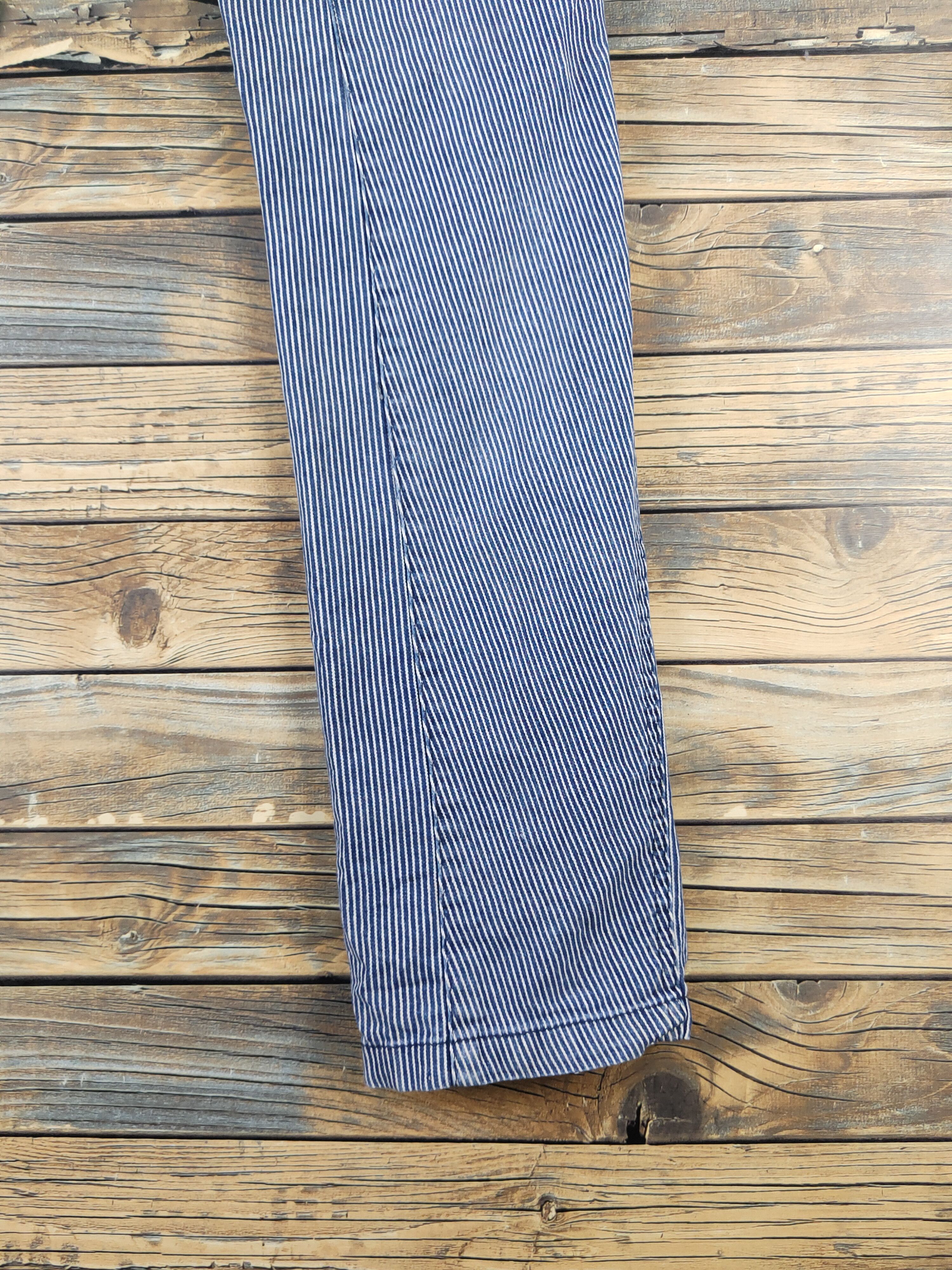 Japanese Brand FieldCore Blue White Distressed Ripped Soft Jeans #W2060 Size US 28 / EU 44 - 13 Thumbnail