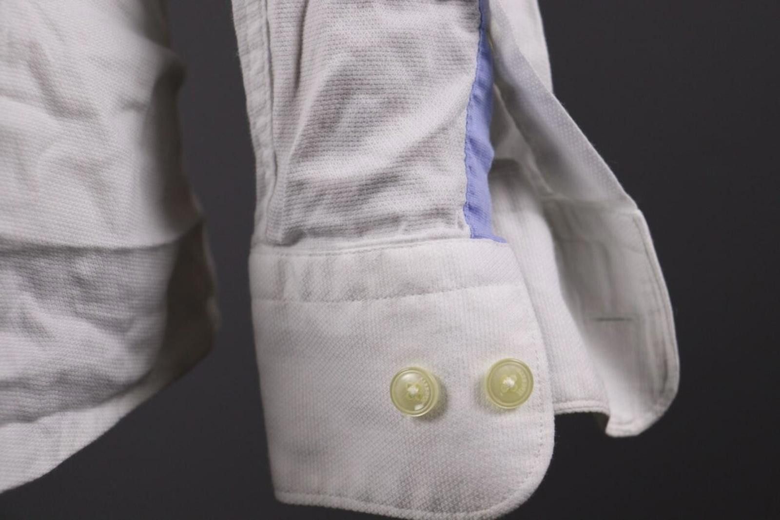 Designer Hackett London Slim Fit White Button Down Shirt Size S Size US S / EU 44-46 / 1 - 12 Thumbnail