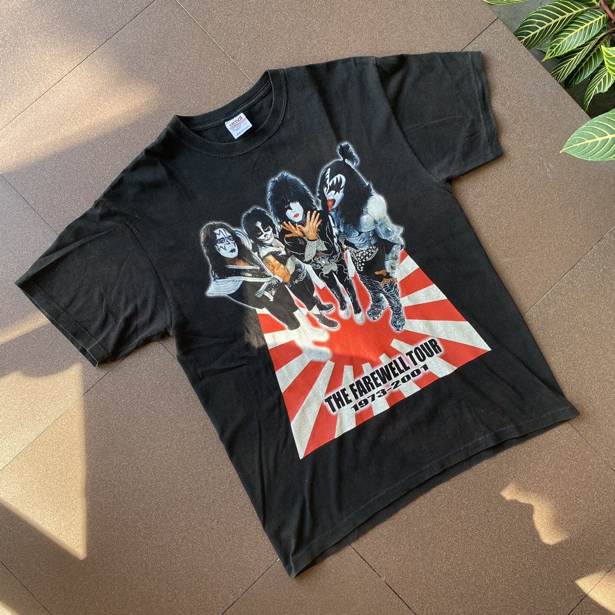 Band Tees × Vintage Vintage KISS The Farewell Tour 1973-2001 Sayonara Japan Tee Size US L / EU 52-54 / 3 - 3 Thumbnail