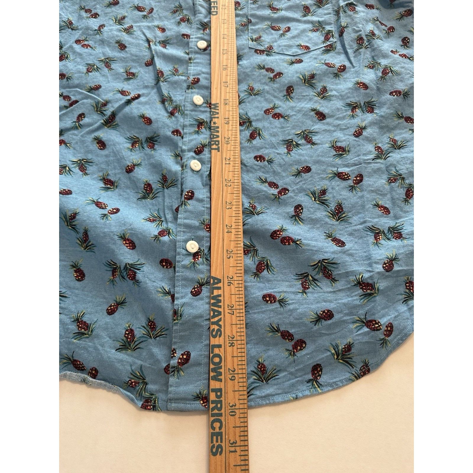 J.Crew J Crew Button Shirt Slim Large Tropical Pineapple Blue Size US L / EU 52-54 / 3 - 5 Thumbnail