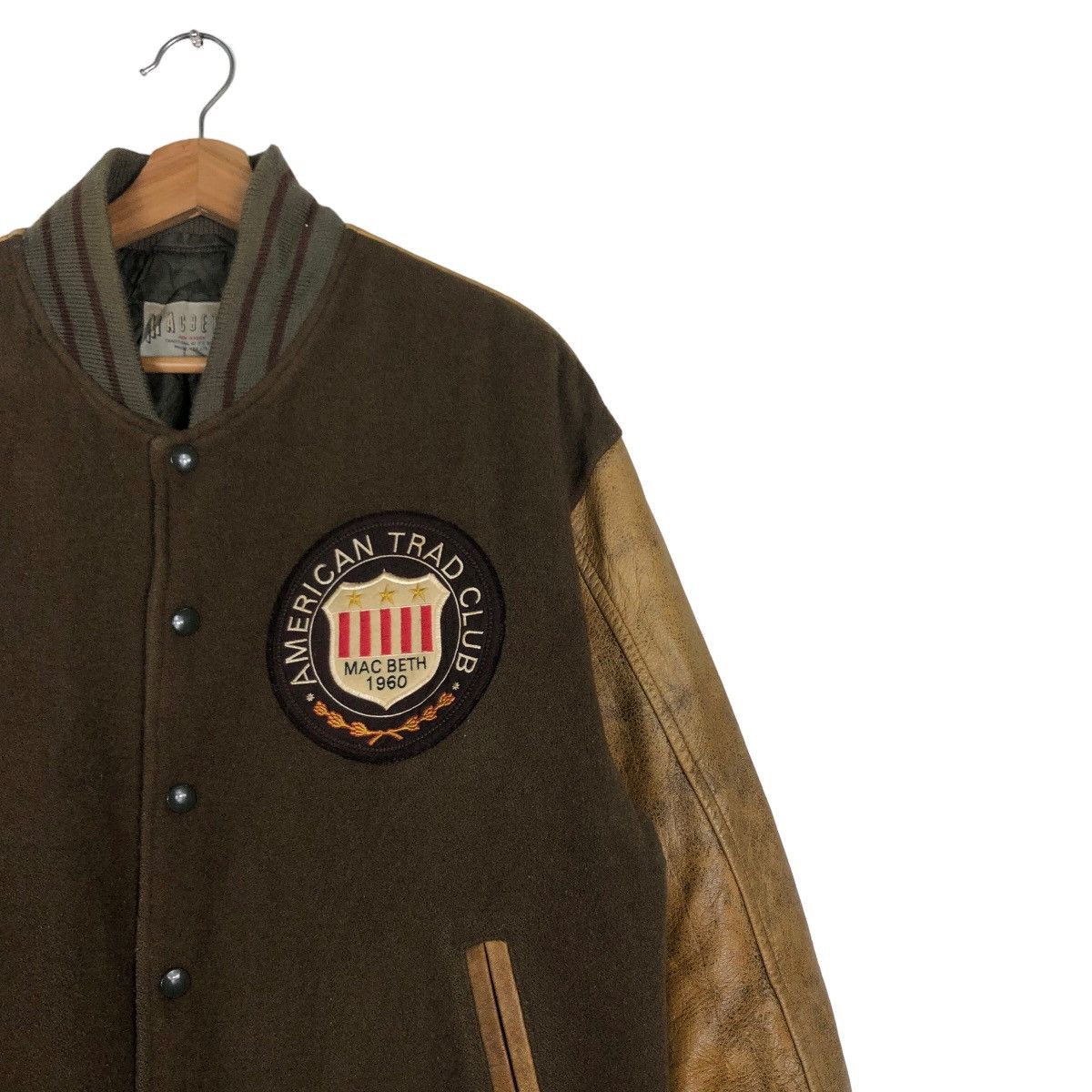 Japanese Brand 🔥Vintage Varsity Jacket Jumper Stadium Leather Macbeth Size US M / EU 48-50 / 2 - 6 Thumbnail