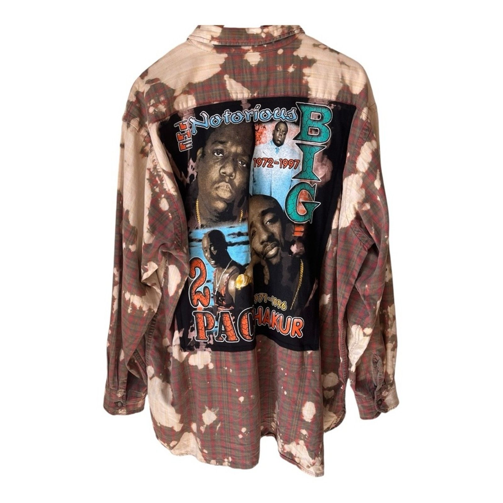 Other Urbnvtg Re-worked Pac Biggie Distressed Flannel Men's shirt Size US XL / EU 56 / 4 - 1 Thumbnail