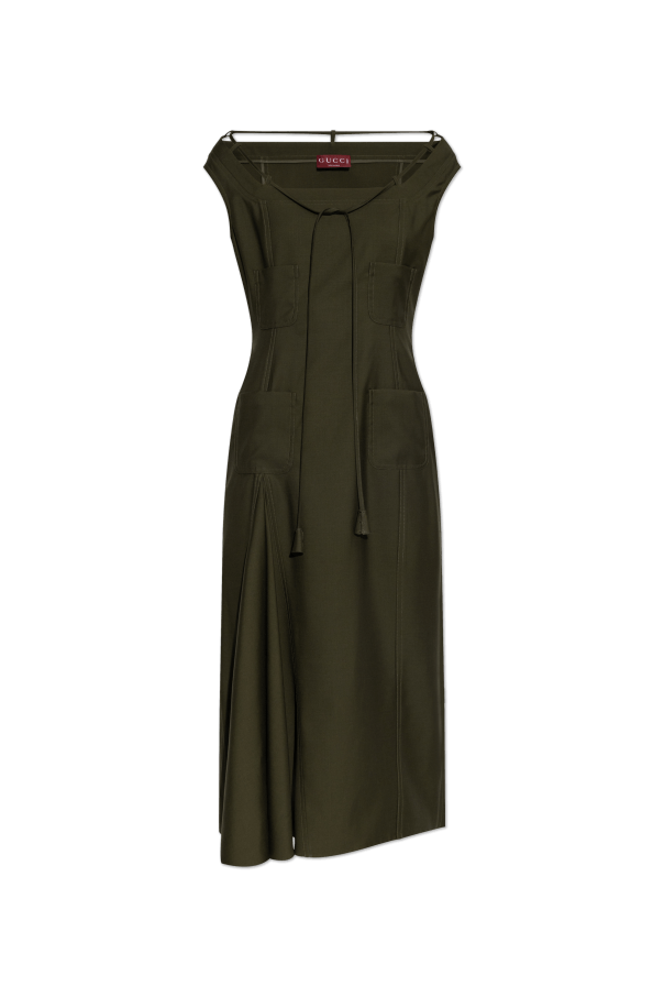 Gucci o1loc1c0226 824630 Wool Dress in Forest Green Size XS / US 0-2 / IT 36-38 - 1 Thumbnail
