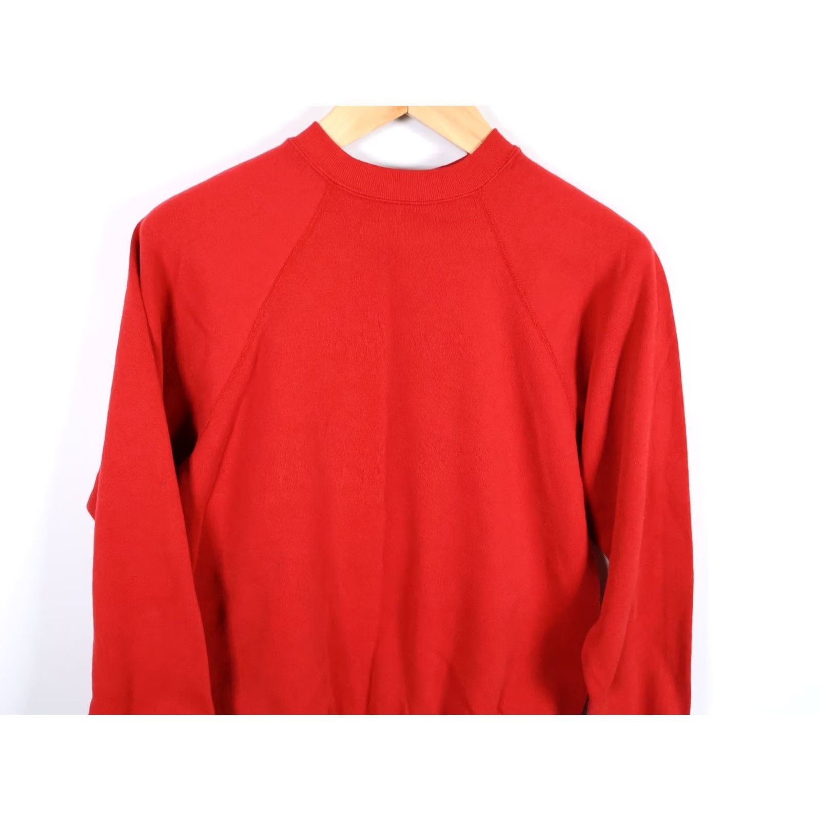 Vintage VINTAGE 80s Red Raglan Sleeve Sweatshirt Men Small Crewneck Solid VTG Skate Shirt Mens Size US S / EU 44-46 / 1 - 4 Thumbnail