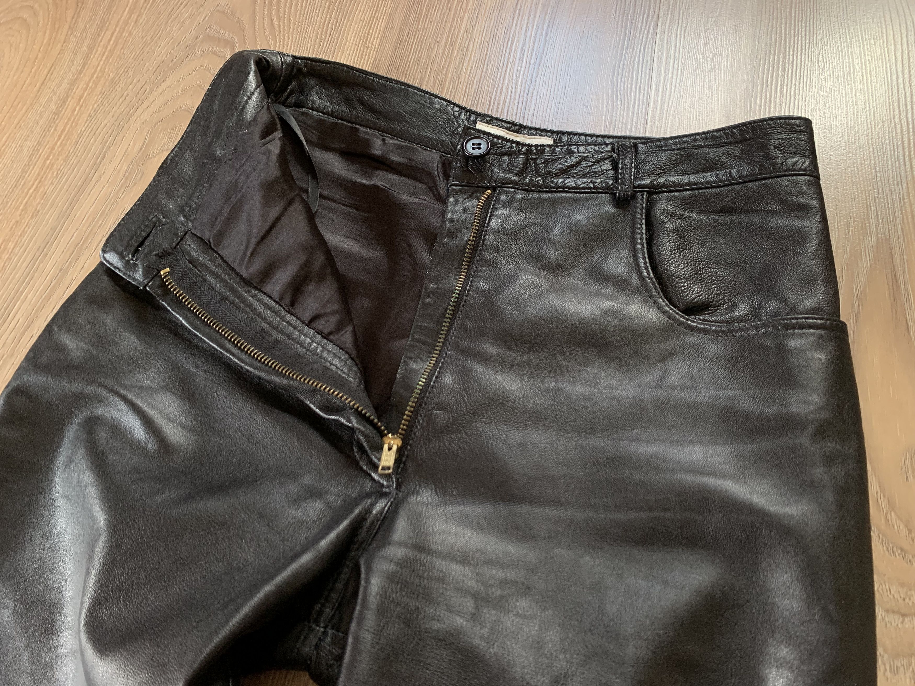 Leather × Vintage Baghdadi Women's Vintage Leather Pants Size 26" / US 2 / IT 38 - 5 Thumbnail