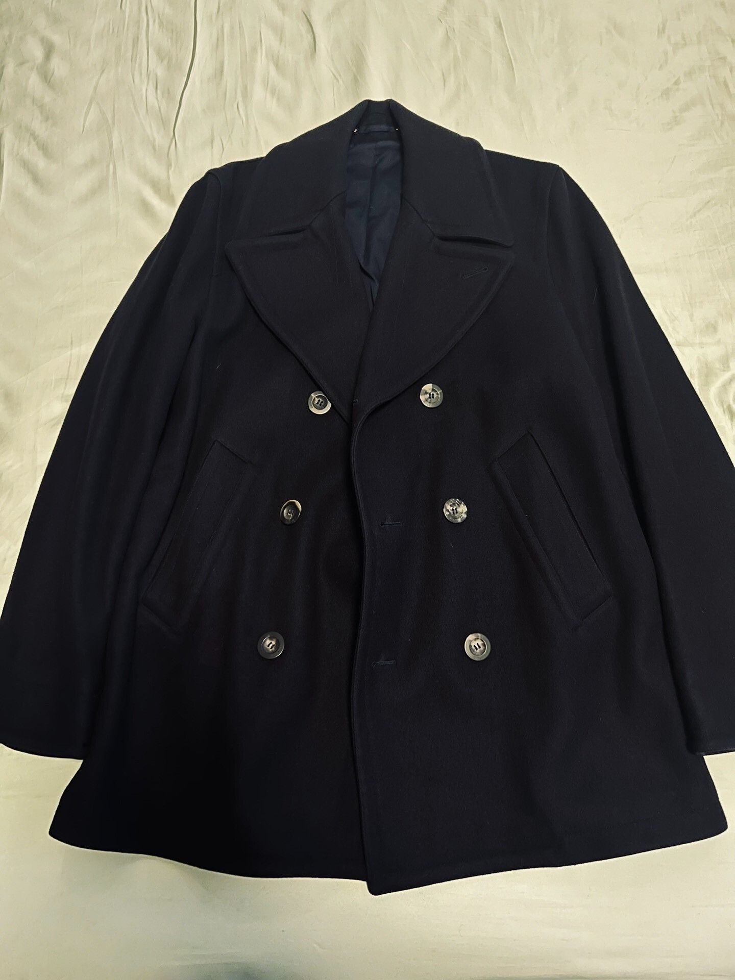 Japanese Brand Private White VC Navy Peacoat Size US L / EU 52-54 / 3 - 1 Thumbnail