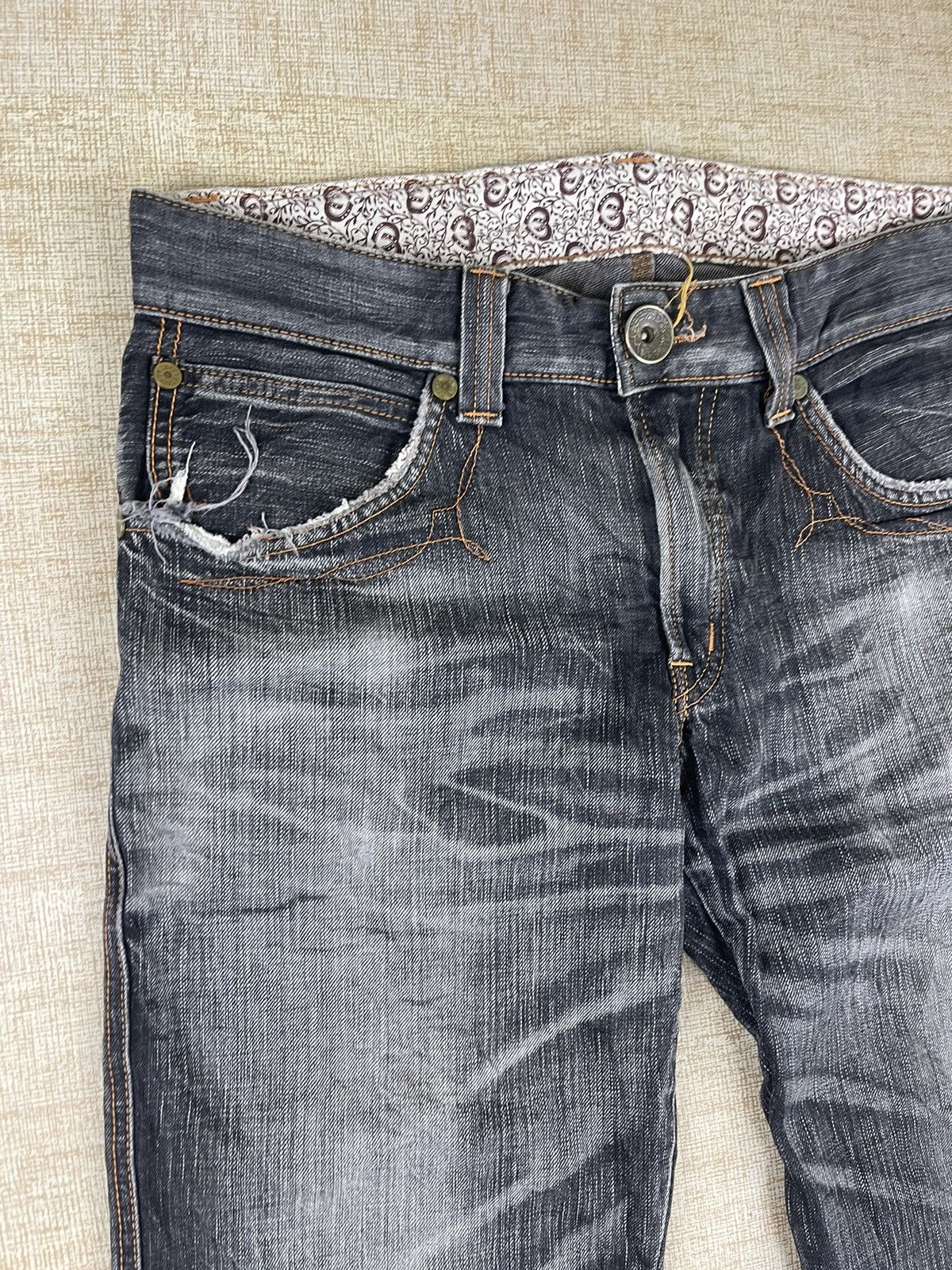 Edwin × If Six Was Nine × Vintage VINTAGE EDWIN 503 Flared Blue Trip Denim Pants Size US 32 / EU 48 - 6 Thumbnail