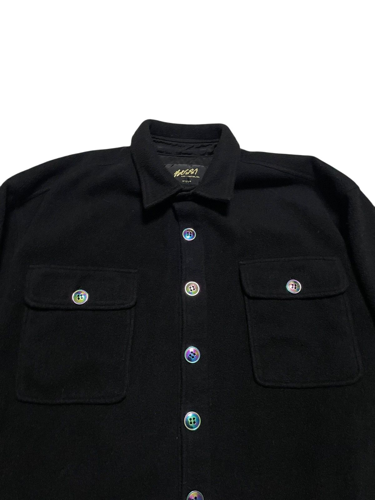 Bossi Sportswear BOSSI Sportswear M Black Fleece Button Down Shirt Jacket Size US M / EU 48-50 / 2 - 4 Thumbnail