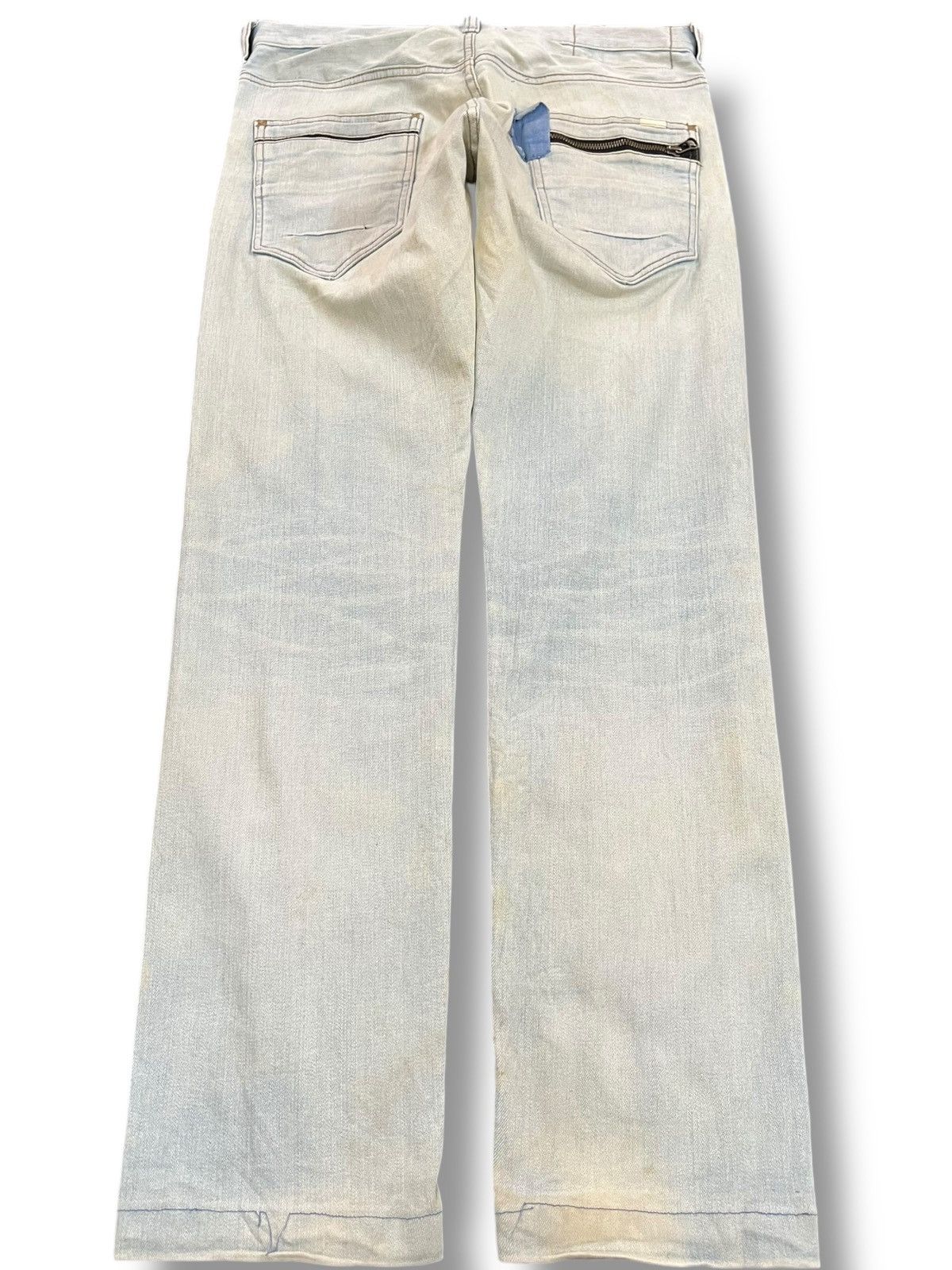Johnbull × KOJIMA GENES Vintage JohnBull Pale Blue Faded Zipper Pocket Denim Size US 31 - 6 Thumbnail