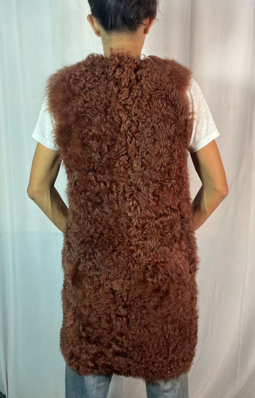 Yves Salomon Unisex🔥Yves salomon fur lamb leather sleeveless jacket Size S / US 4 / IT 40 - 16 Thumbnail