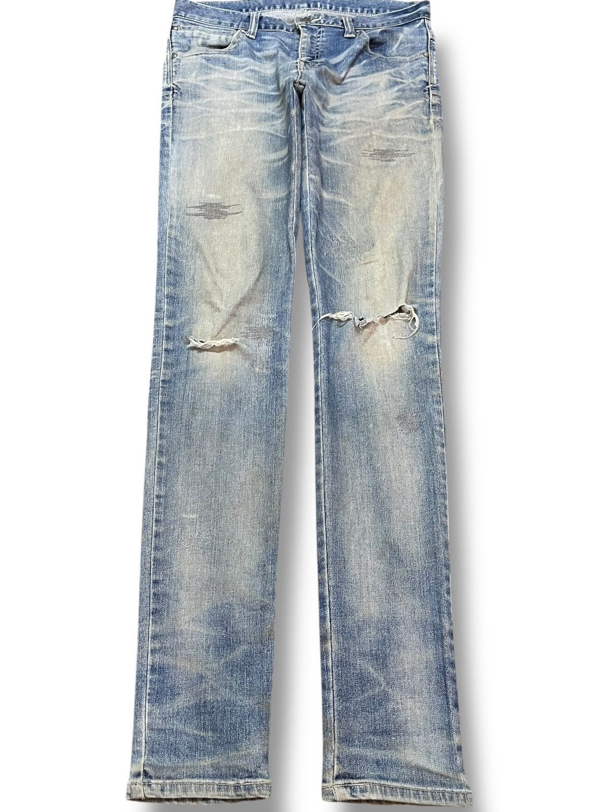 Tornado Mart Vintage Tornado Mart Skinny Mudwash Distressed Denim Size US 31 - 1 Thumbnail