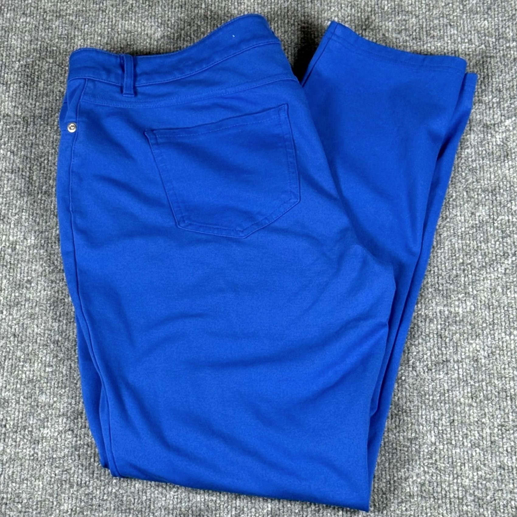 Vintage Cato Contemporary Blue Lightweight Stretch Pants Women 14 Dress Pants Business Casual Travel Workwear Mens? Size 36" / US 14 / IT 50 - 2 Thumbnail