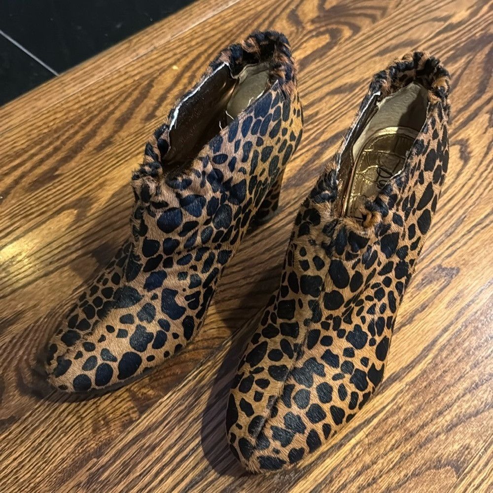 Sam Edelman Sam Edelman Simone Ankle Boots Leopard Cheetah Print Leathe Size US 9 / IT 39 - 1 Thumbnail