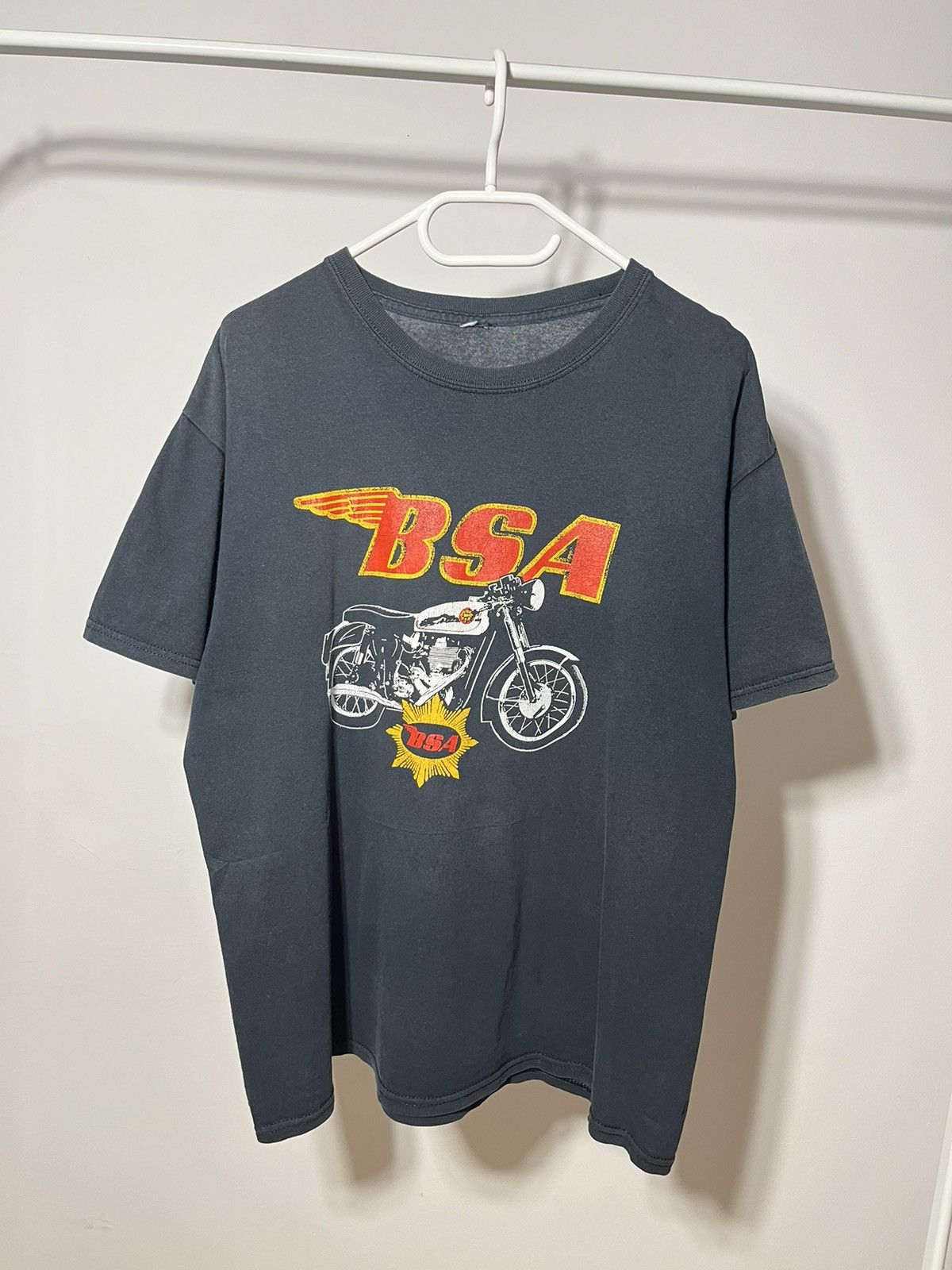 NASCAR Vintage Perfectly Washed BSA Motorcycle T-shirt Size US L / EU 52-54 / 3 - 3 Thumbnail