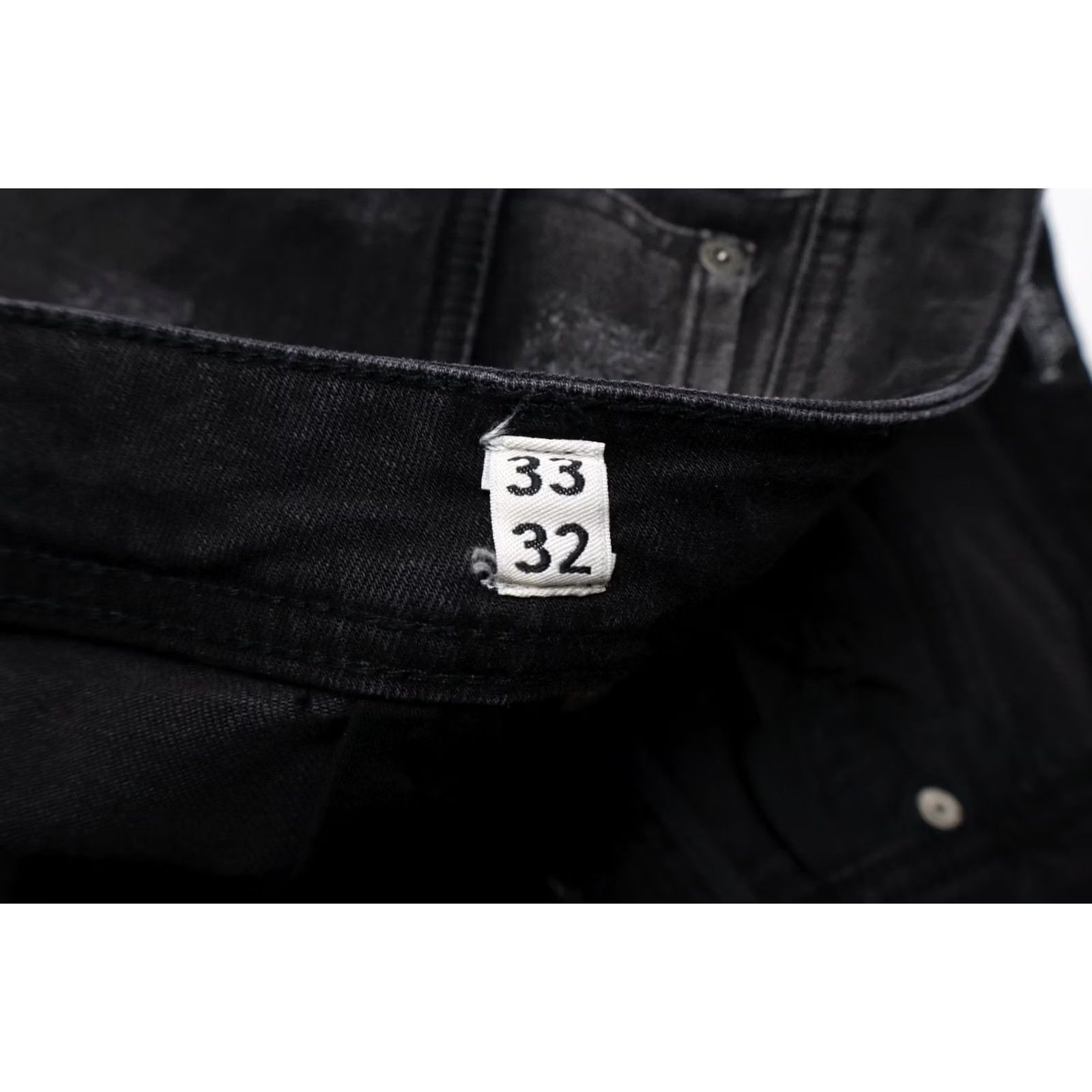 Jack & Jones JACK & JONES Slim Fit Glenn Jeans Men's W33/L32 Black Faded Distressed Whiskers Jeans Size US 33 - 5 Thumbnail